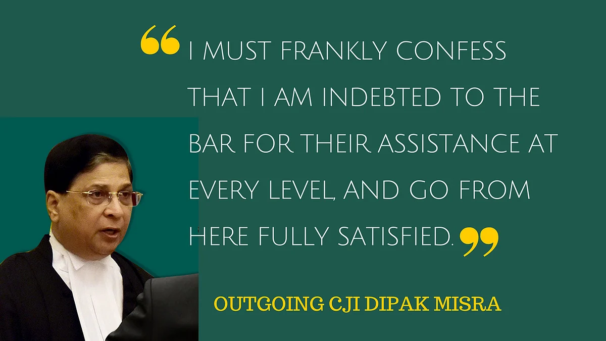 CJI Misra ‘Frankly Confesses’ That He’s Retiring a ‘Content Man’