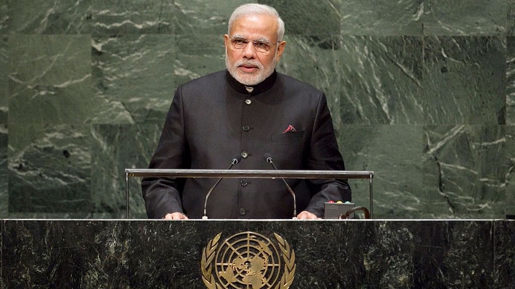 File image of PM Modi at UN.&nbsp;