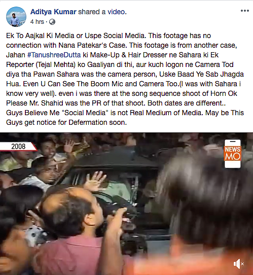 Conflicting Versions of Attack on Tanushree Dutta’s Car In 2008