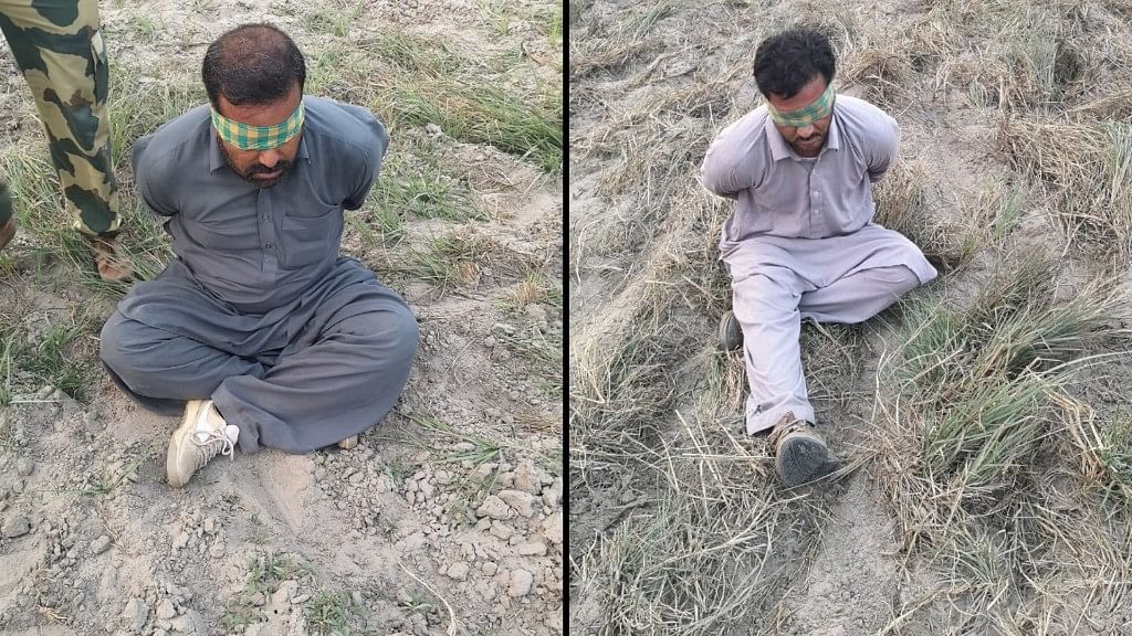 Siraj Ahmed (31) and Mumtaz Khan (38) were caught from an area near the Border Out Post (BOP) in Ferozepur Sector on Sunday evening, BSF sources said.