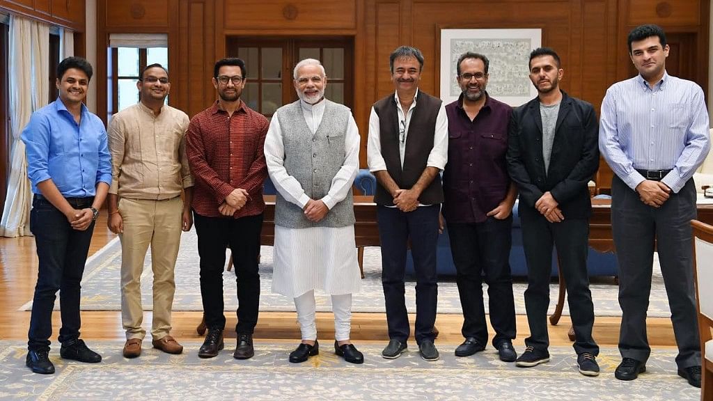 Aamir Khan, Rajkumar Hirani and others with PM Modi.