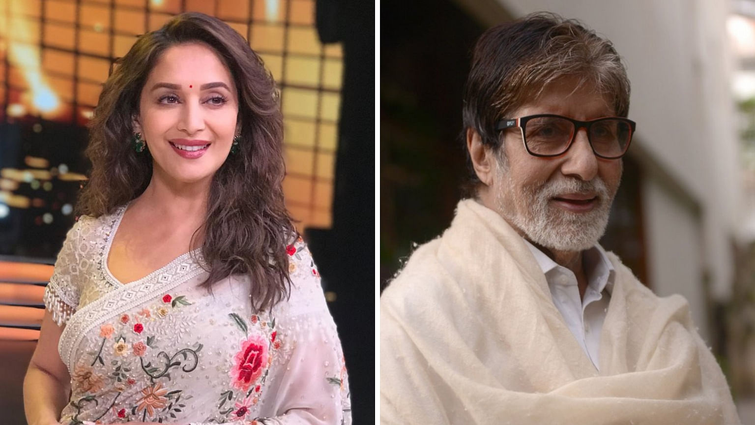 Madhuri Dixit-Nene and Amitabh Bachchan send wishes to fans and well-wishers.