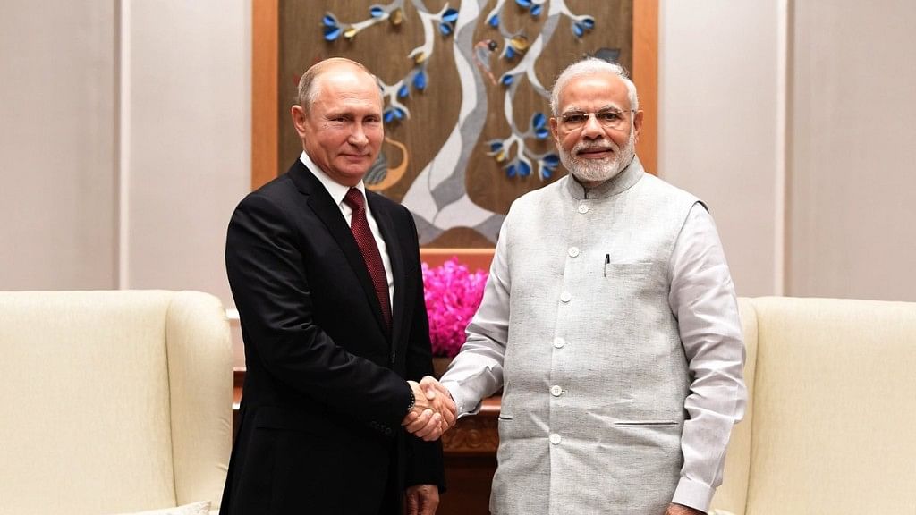 File photo of PM Modi and Russian President Vladimir Putin.