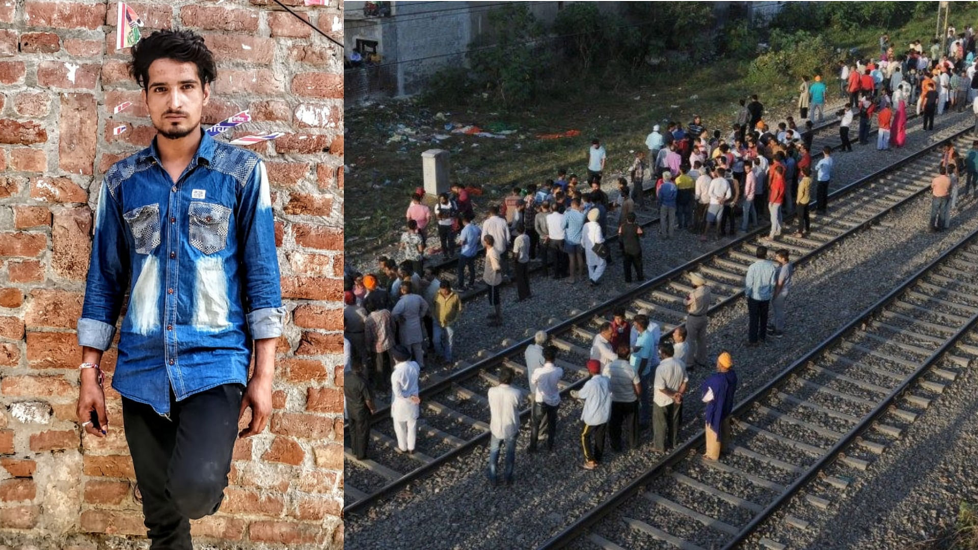 On the left is Saurabh who likes to drink rum or whiskey around the three adjacent railway tracks where the horrific Amritsar train accident occurred.