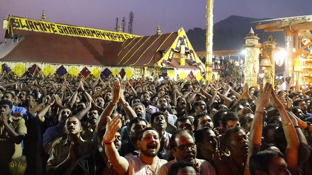 File image of the famous Sabarimala temple in Kerala.&nbsp; The Supreme Court verdict had ruled that women of all ages can enter the temple.&nbsp;