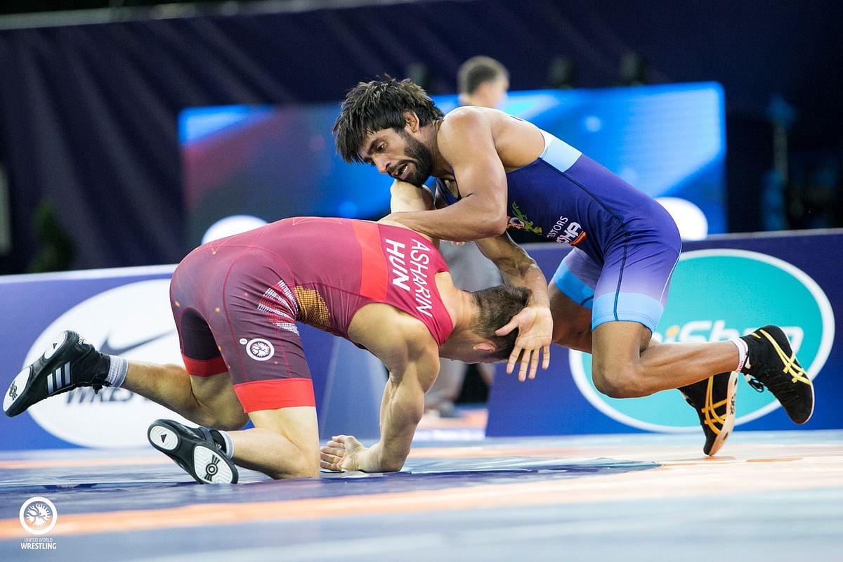 Bajrang Punia is one step away from becoming India’s second gold medallist at the World Wrestling Championships.