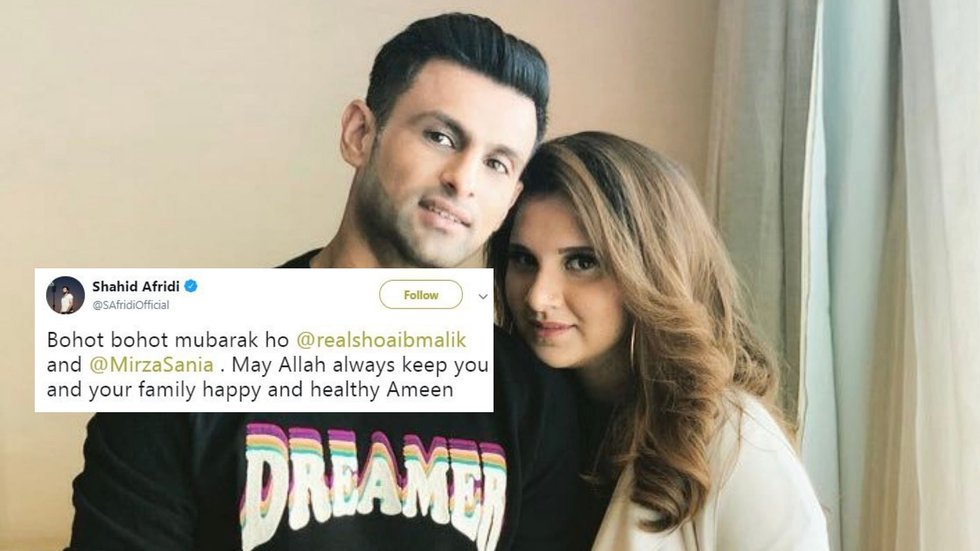 Sania Mirza and Shoaib Malik blessed with a baby boy, Twitter celebrates.
