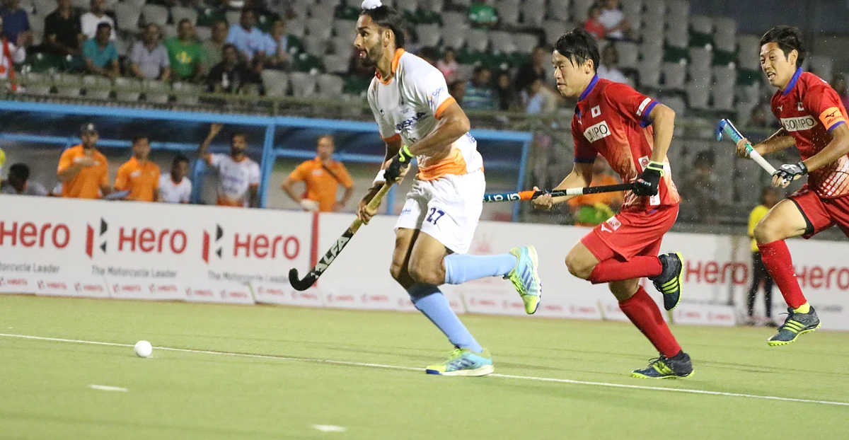 Akashdeep Singh scored in the 36th minute of India’s Asian Champions Trophy match against Japan.