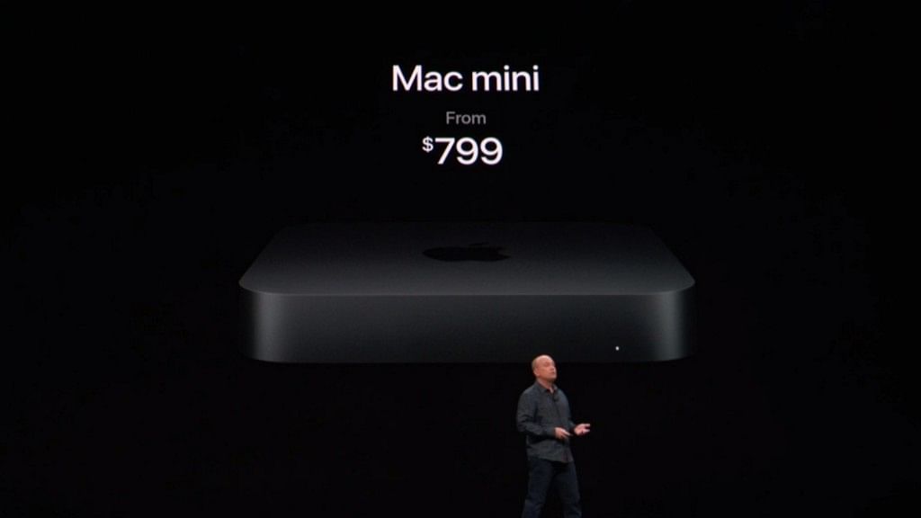 The new Mac mini has been finished in Space Grey and has been given Apple’s T2 security chip.