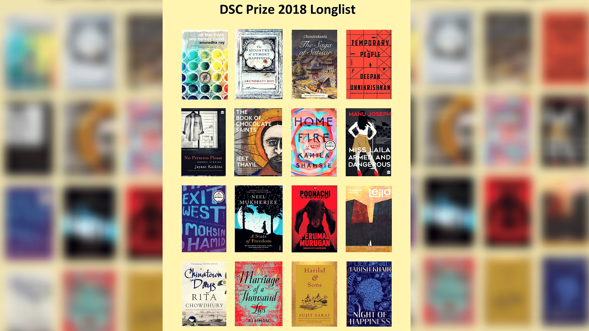 The DSC Prize 2018 Longlist was announced on 10 October.