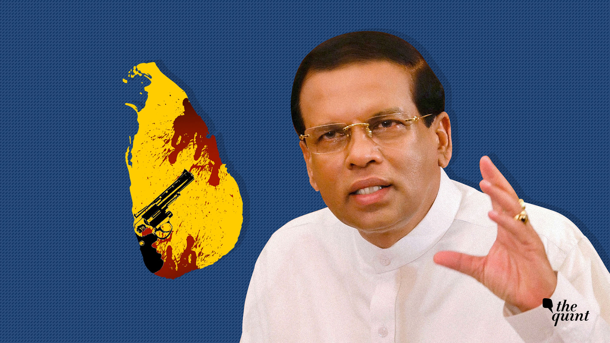Image of Sri Lanka map and President Sirisena used for representational purposes.