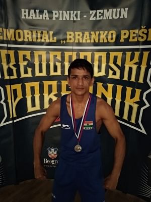 Indian Boxer Himanshu Sharman. (File Photo: IANS)