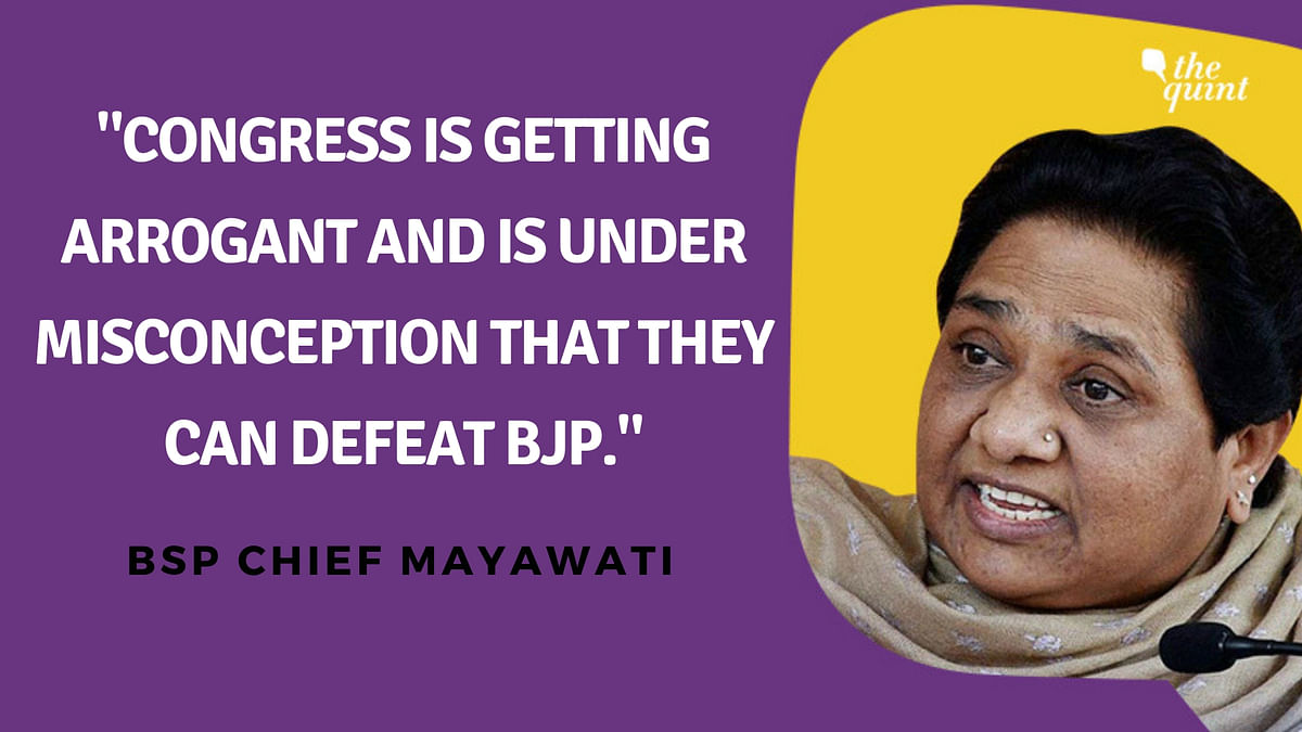BSP chief Mayawati alleged that Congress leaders like Digvijaya Singh do not wish for a Congress-BSP alliance.