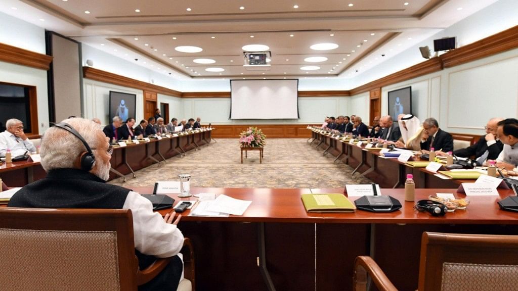 PM Narendra Modi interacted with CEOs and experts from the oil and gas sector, from both India and around the world on Monday, 15 October.