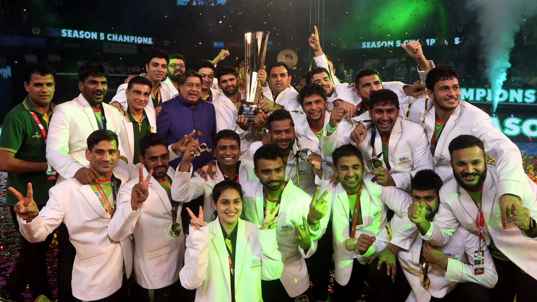 File image of Patna Pirates. The team is  the Pro Kabaddi defending champions, having won the title for the last three seasons.