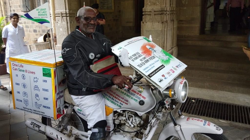 A 67-year-old farmer from Pune has undertaken a 100-day motorcycle tour to spread awareness about organ donation.