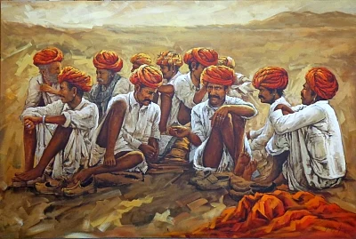 Painting by Sanjay Soni (Photo Courtesy: Art Spice Gallery)