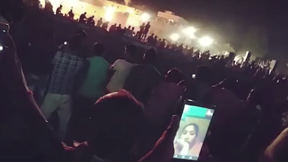 Footage showed many across the railway tracks filming the celebrations on their mobile phones when tragedy struck.