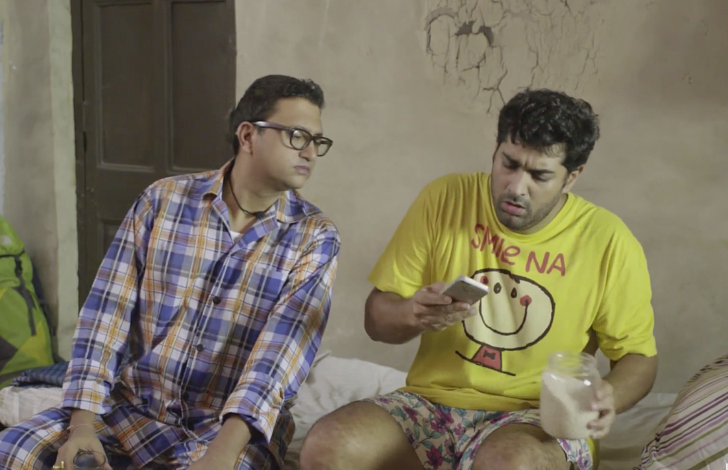 Kunaal Roy Kapur and Gopal Dutt in a still from <i>Side Hero.</i>