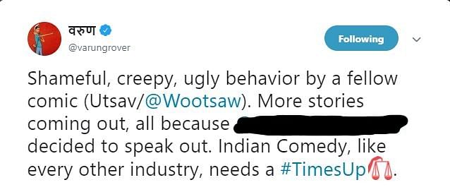 Bigwigs of the comedy circuit, like Aditi Mittal, Kaneez Surka & AIB have condemned Utsav Chakraborty’s behavior. 