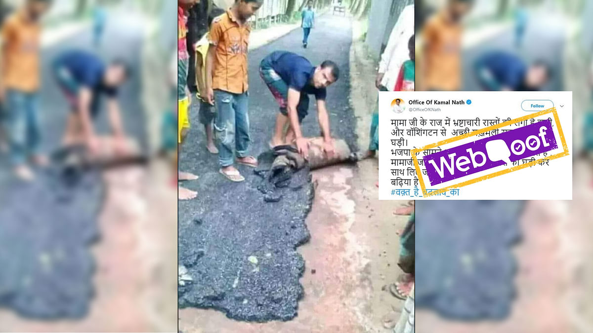 Kamal Nath Targets BJP With Photo of Broken Road Not From India