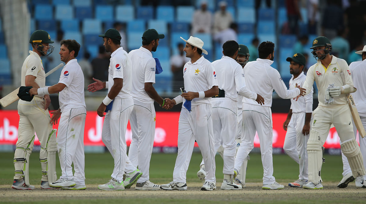Pakistan needed 7 wickets on the final day of the Dubai Test against Australia but the Aussies hung on for a draw.