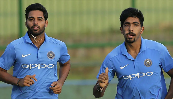 File picture of Bhuvneshwar Kumar and Jasprit Bumrah.