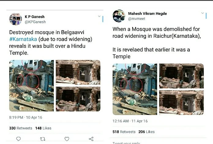 No, a Temple Was Not Found in Karnataka After Mosque’s Demolition