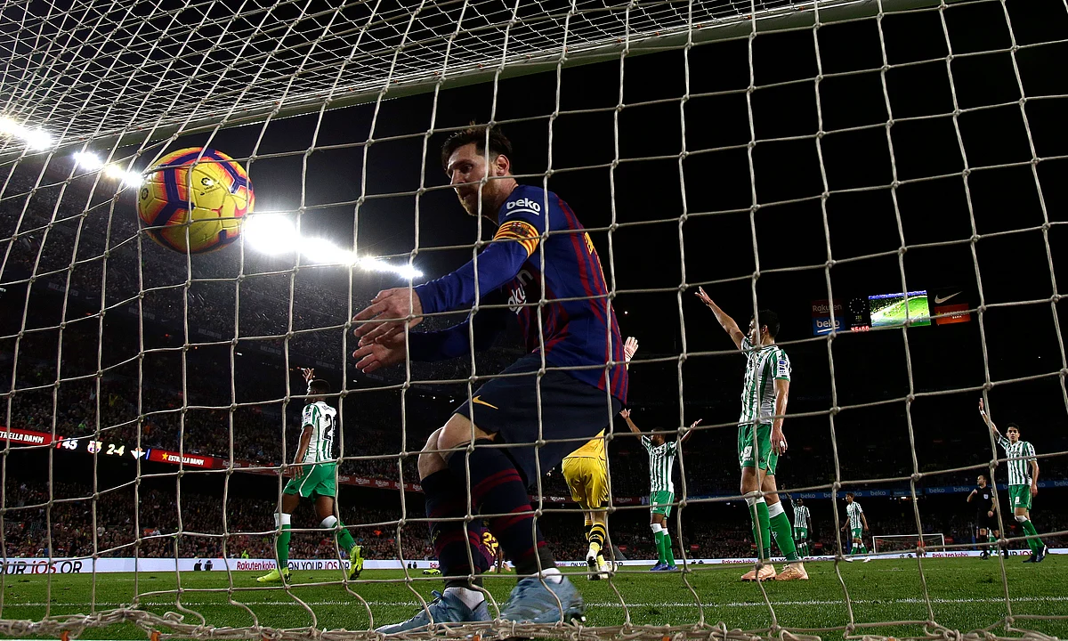 Barca captain Messi was returning from a fractured arm sustained three weeks ago
