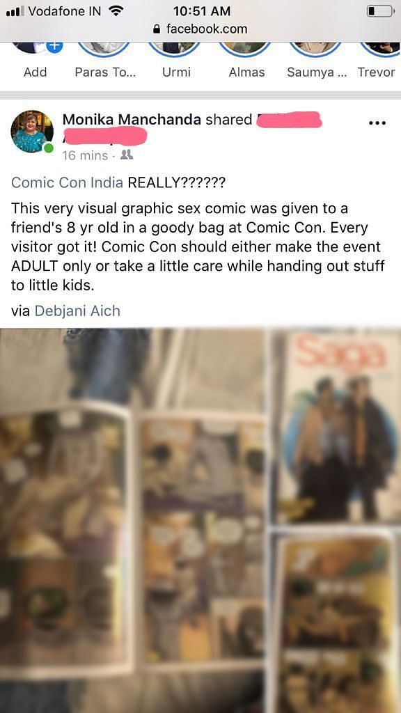 Parents outrage as Comic Con puts a pornographic novel in kids’ goodie bag.   