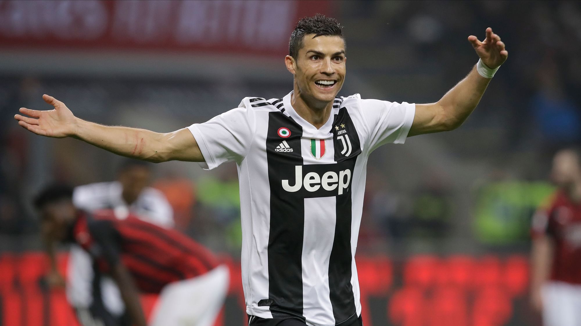 Cristiano Ronaldo scored for the first time in six appearances at San Siro
