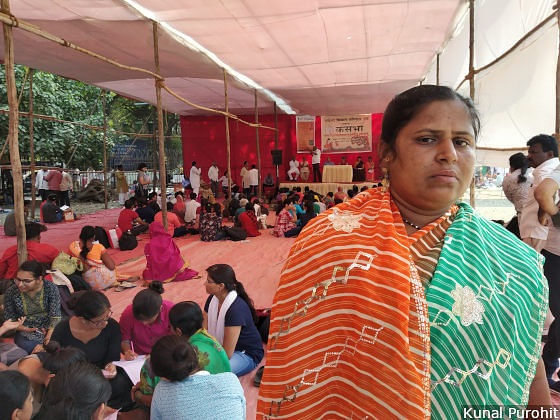Women farmers across Maharashtra protested at Mumbai’s Azad Maidan on 21 November to demand their rights.