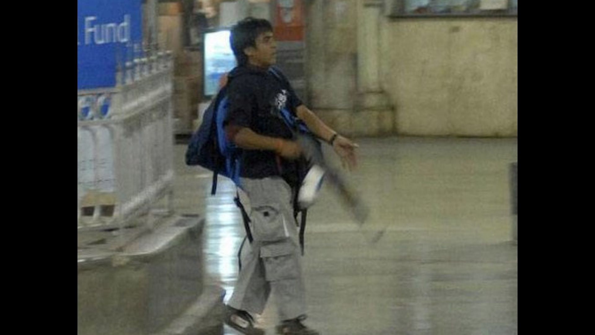 File image of Ajmal Kasab during the 26/11 Mumbai terrorist attack.