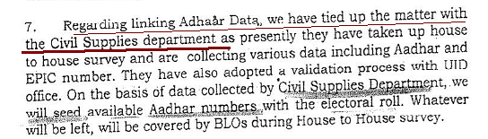The RTI contradicts CEC OP Rawat’s claim that linking was done voluntarily.