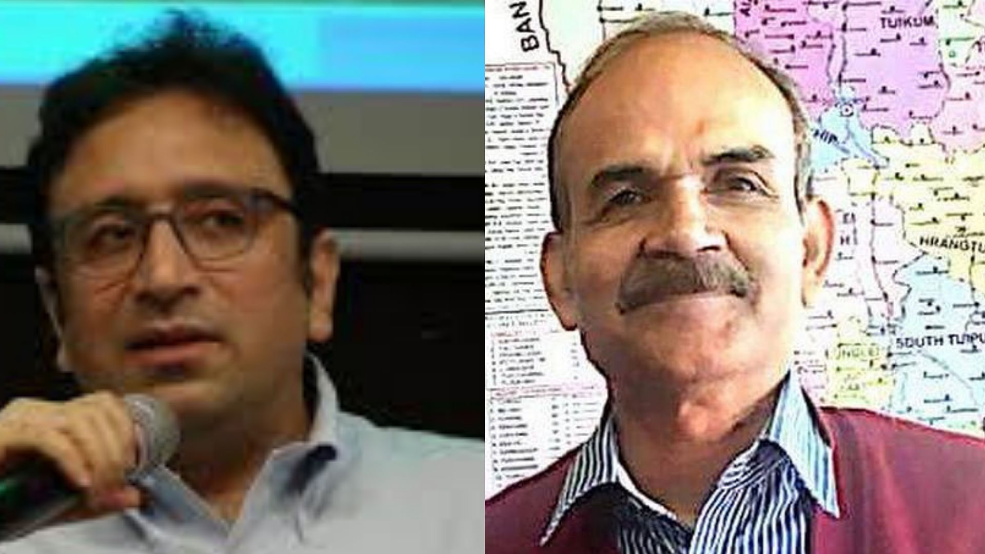  Ashish Kundra (left) replaced SB Shashank (right) as poll-bound Mizoram’s new chief electoral officer.&nbsp;