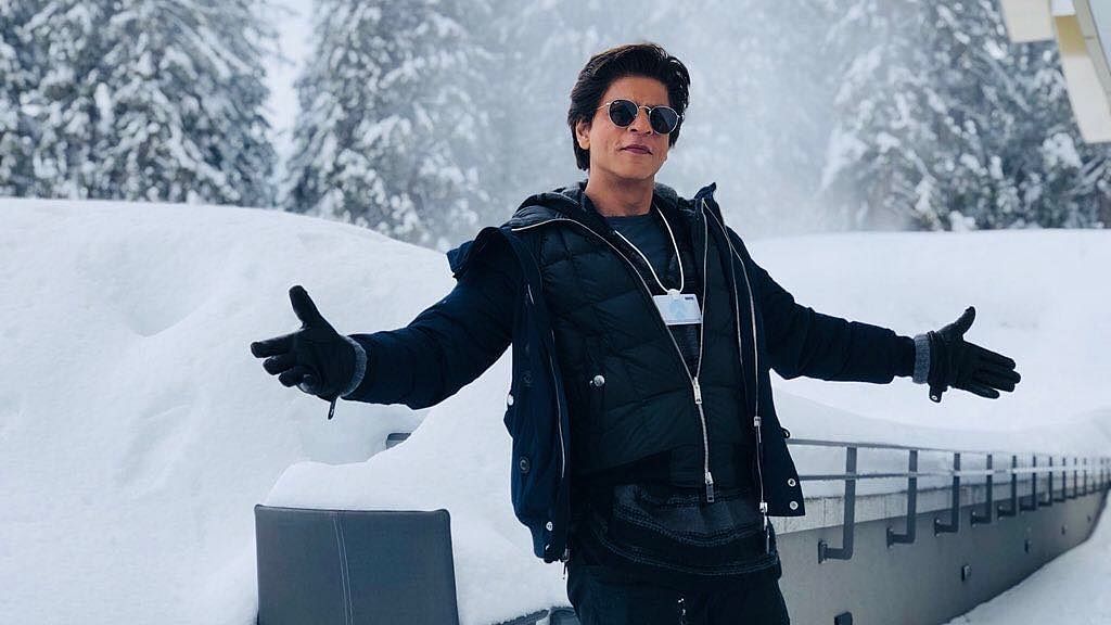 Shah Rukh Khan poses in the snow.