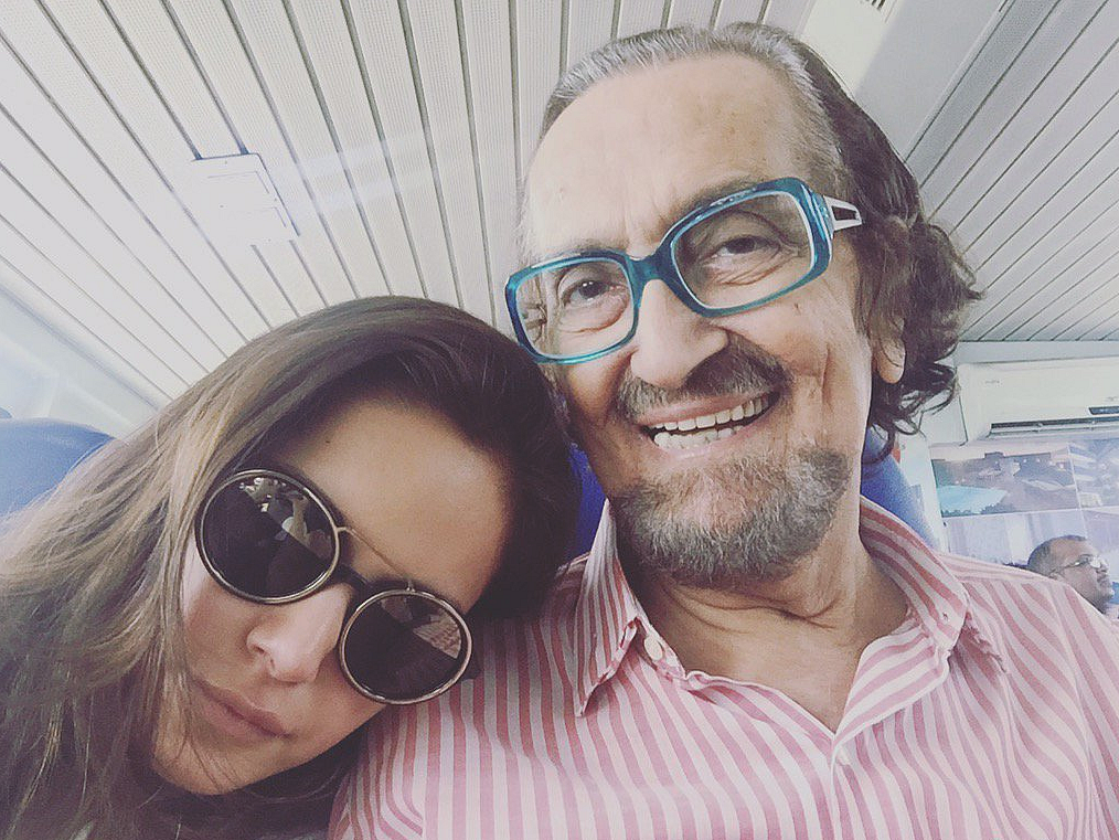 Alyque Padamsee with daughter Shazahn Padamsee.