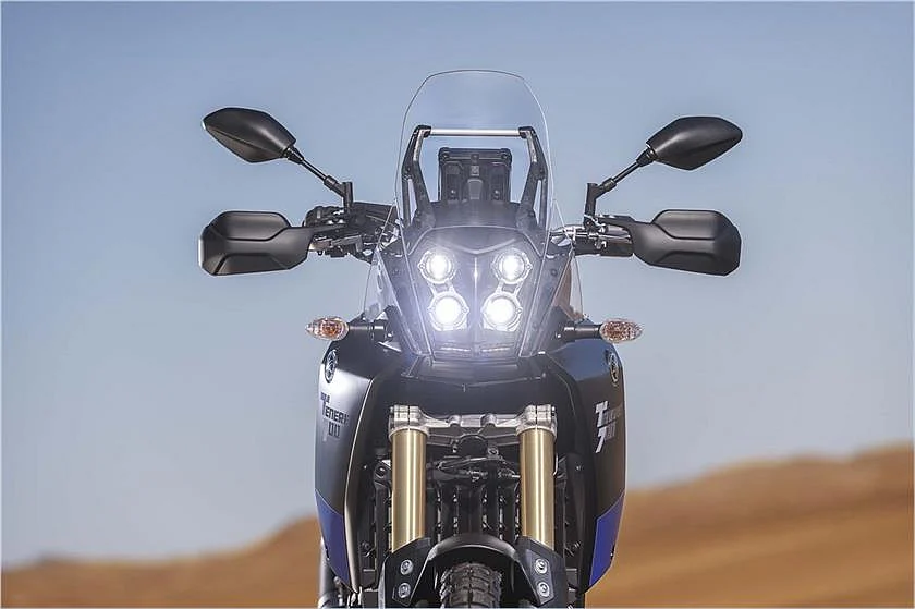 The Tenere 700 comes with a quad-LED headlamp. 