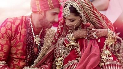 Deepika Padukone and Ranveer Singh during their wedding in Italy.
