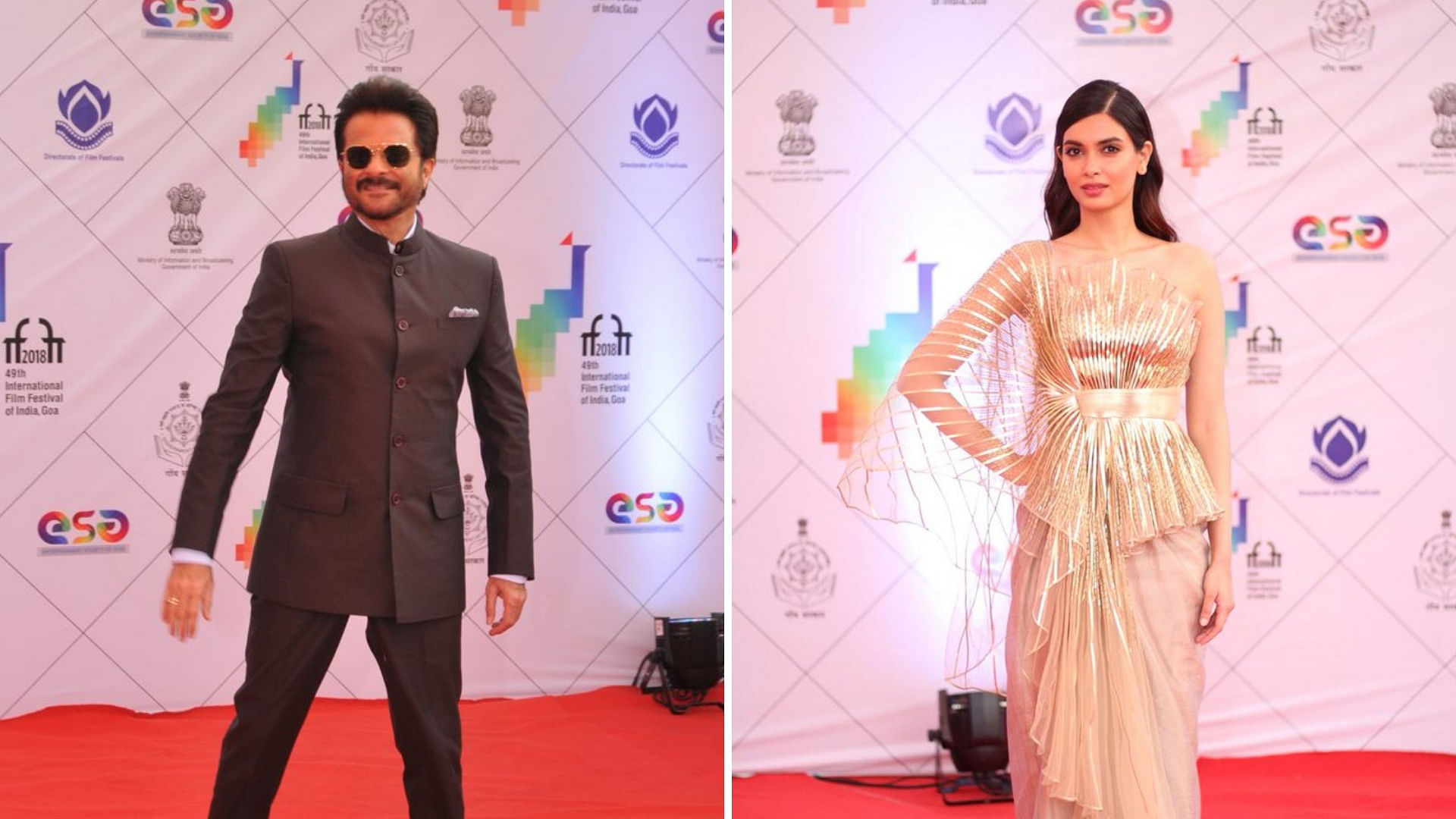 Anil Kapoor and Diana Penty at the IFFI 2018 closing ceremony.