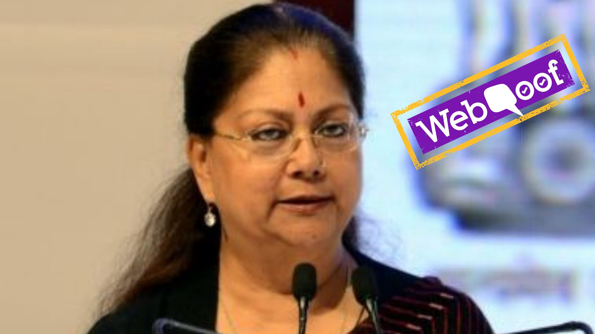 File photo of Rajasthan Chief Minister Vasundhara Raje Scindia.