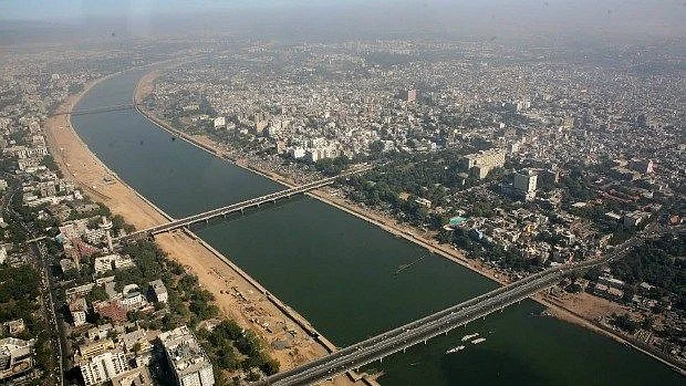 An Ariel View of Sabarmati riverfront. 