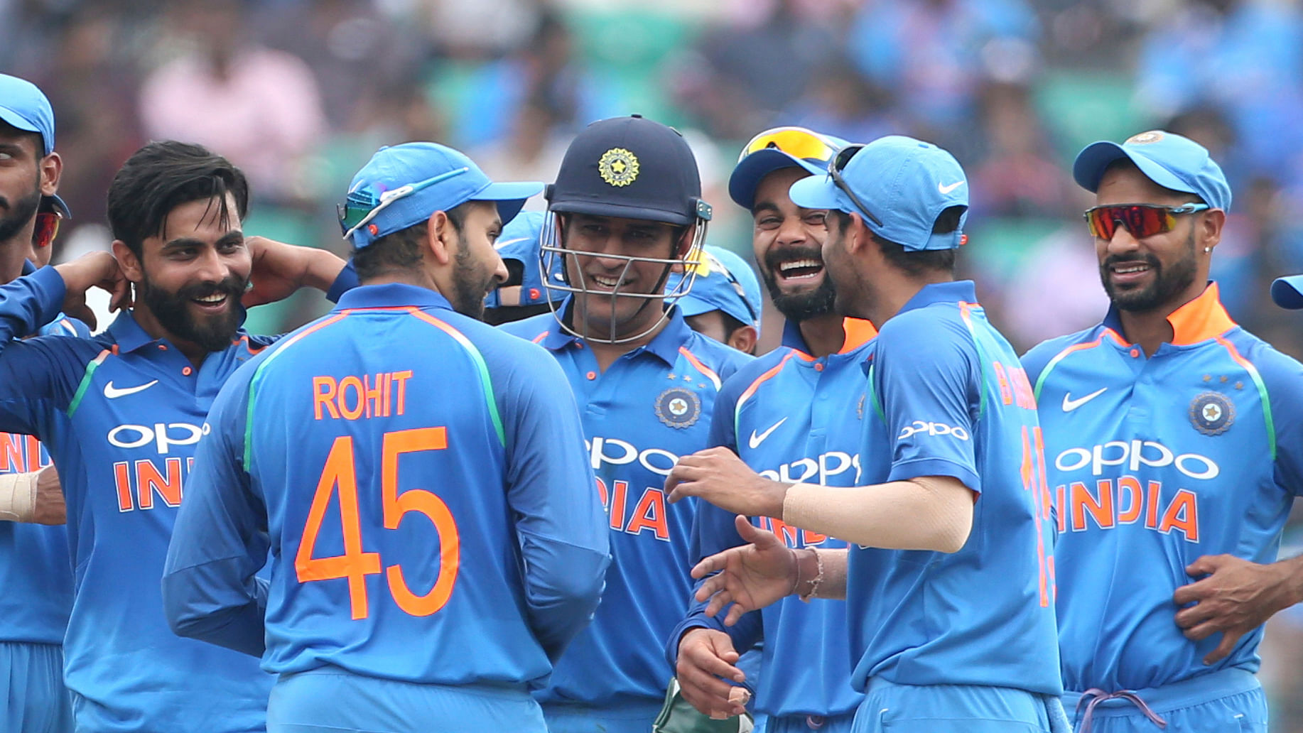 Ravindra Jadeja picked four wickets as India bowled Windies out for 104 in the fifth ODI.