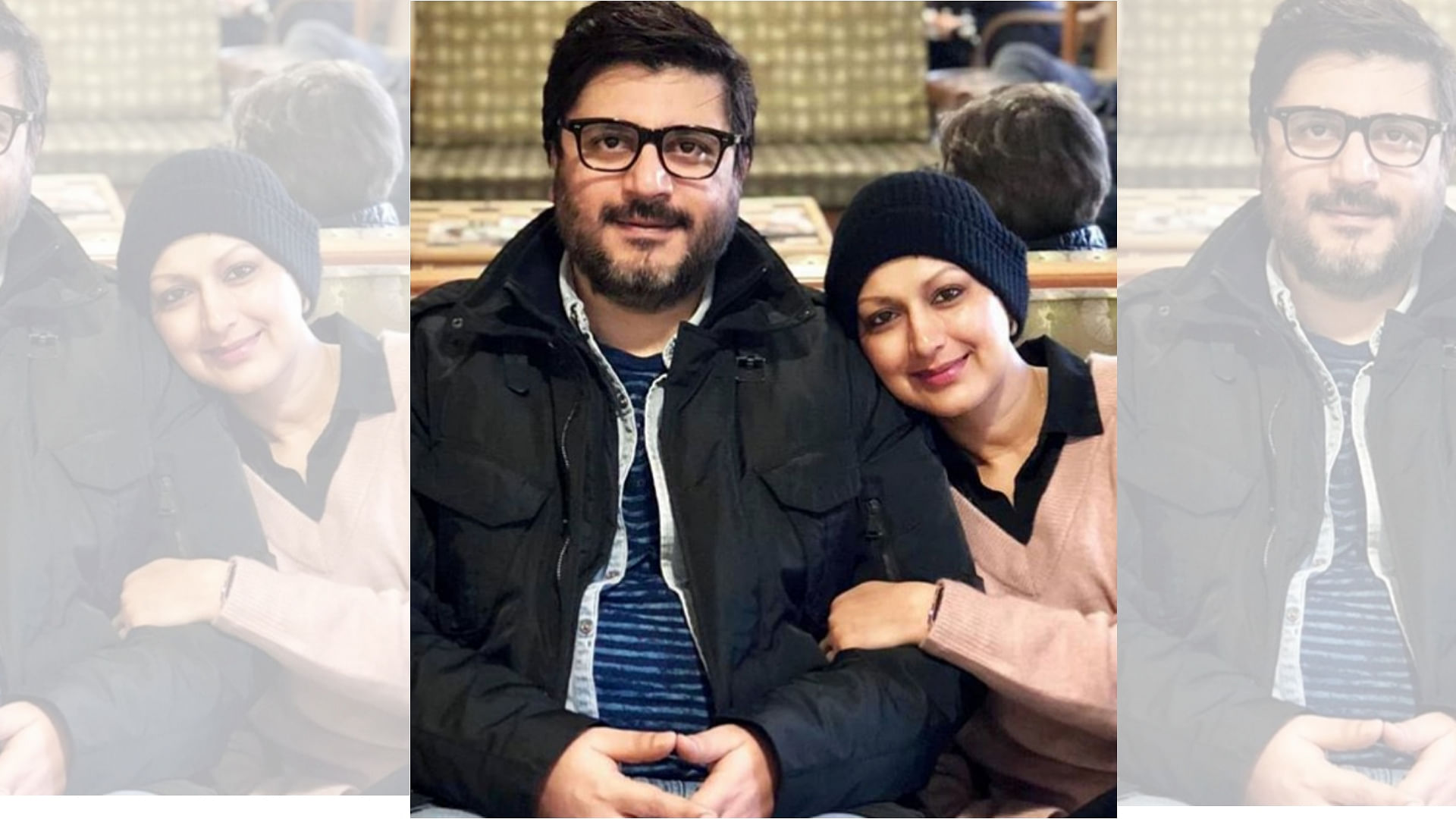 Sonali Bendre Behl, who’s battling cancer in New York, took to social media to share several pictures of herself with husband Goldie Behl on their anniversary. 