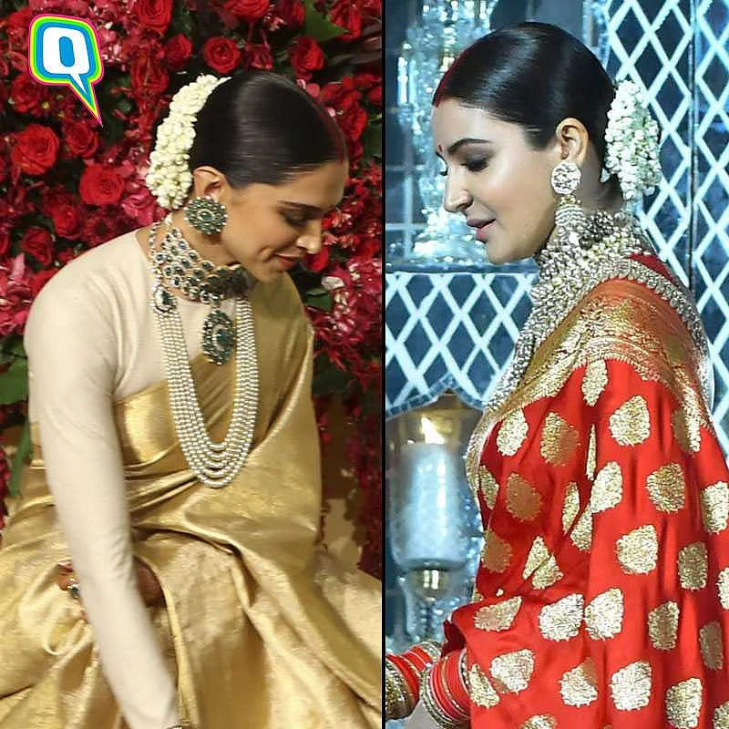 Deepika and Anushka in banarasi saris.