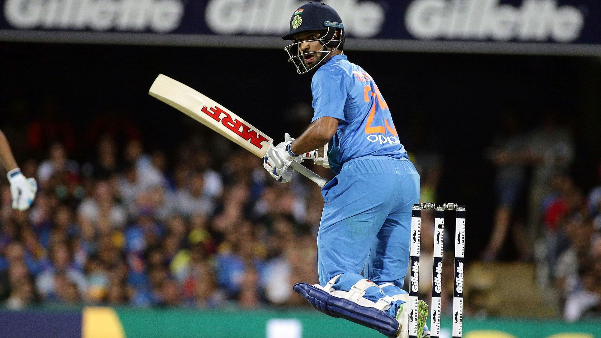 Shikhar Dhawan’s 42-ball 76 went in vain as India lost their T20I series opener vs Australia at Brisbane