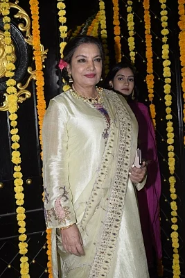 Mumbai: Actress Shabana Azmi during a Diwali party hosted by Ekta Kapoor at her residence in Juhu, Mumbai on Nov 6, 2018. (Photo: IANS)