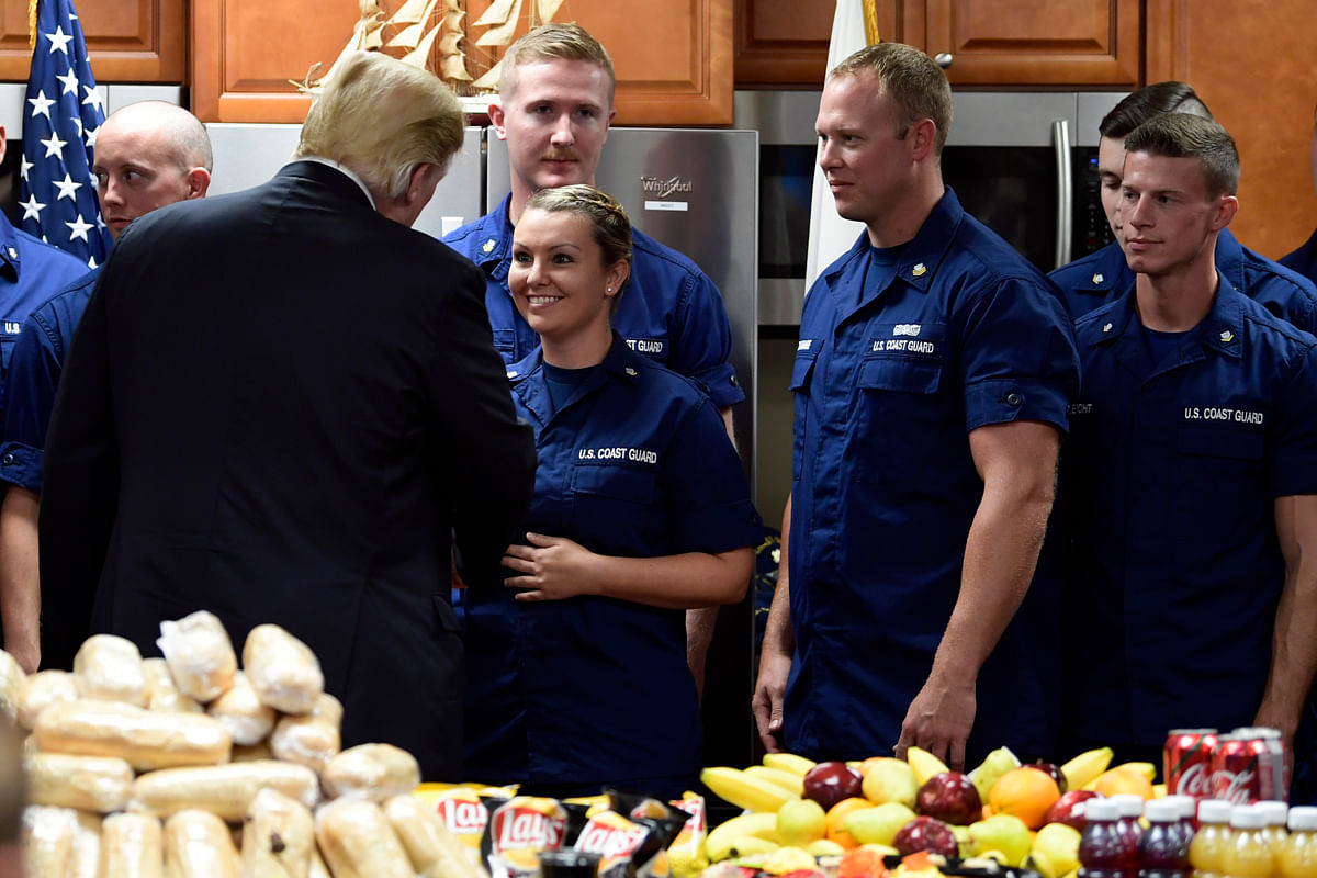 The US President used a Thanksgiving Day call to troops deployed overseas to pat himself on the back.