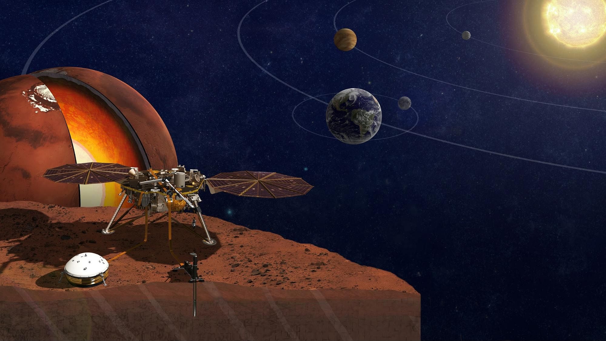 InSight’s quake monitor recorded and measured the faint signal on 6 April, and scientists announced the finding Tuesday, 23 April.