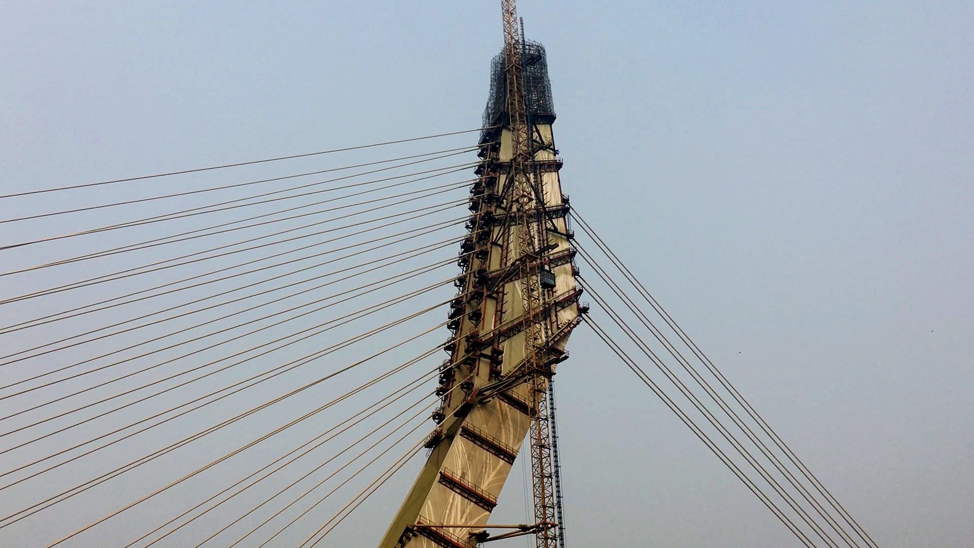 India’s first asymmetrical bridge.